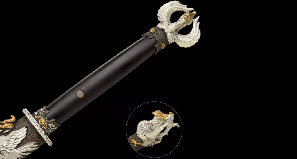 Épée de samouraï japonaise en acier plié noir, katana, lame tranchante faite à la main, noire 