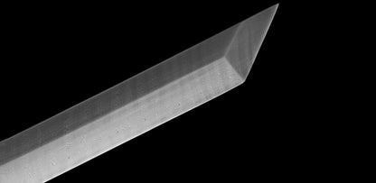 Épée de samouraï japonaise en acier plié noir, katana, lame tranchante faite à la main, noire 