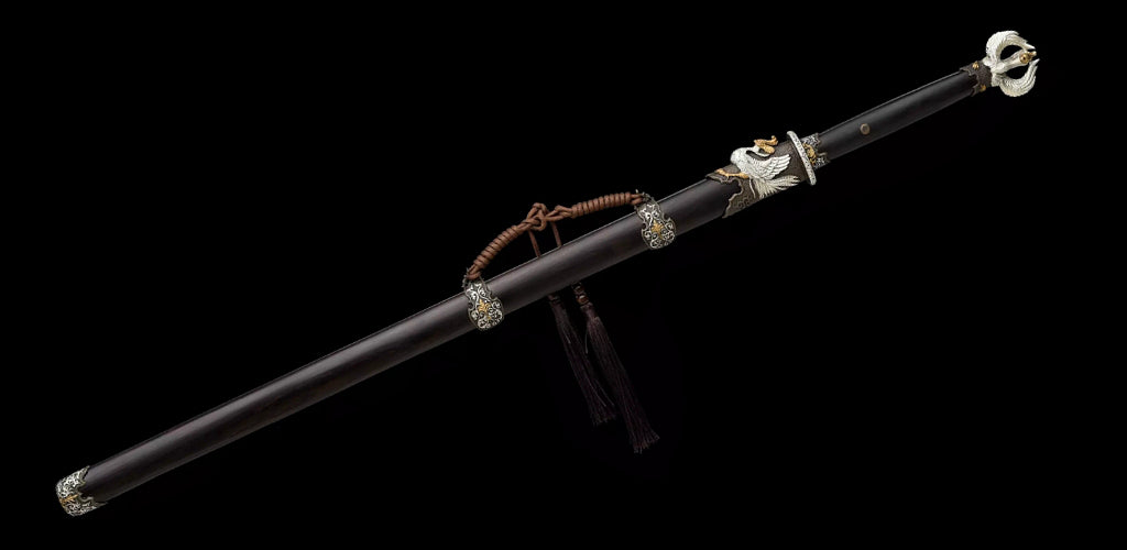 Épée de samouraï japonaise en acier plié noir, katana, lame tranchante faite à la main, noire 