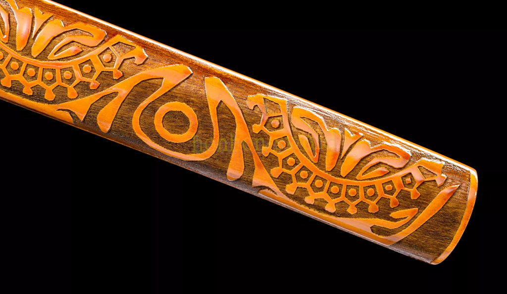 Épée de samouraï japonaise en acier plié noir, katana, lame tranchante faite à la main, noire 