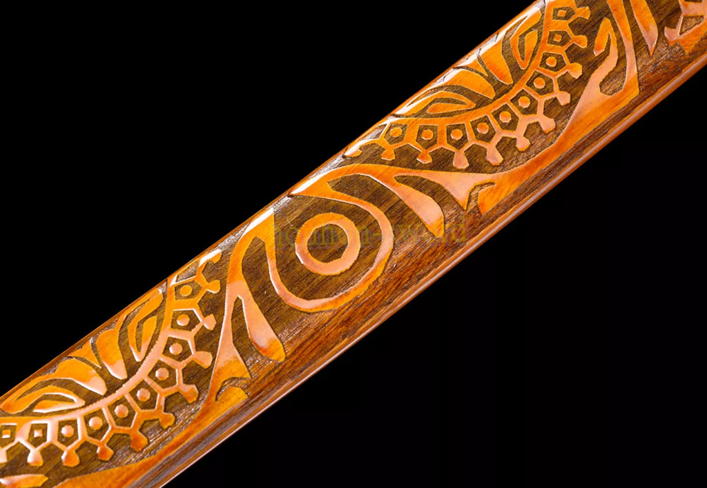 Épée de samouraï japonaise en acier plié noir, katana, lame tranchante faite à la main, noire 