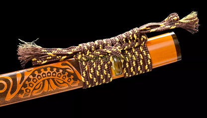 Épée de samouraï japonaise en acier plié noir, katana, lame tranchante faite à la main, noire 