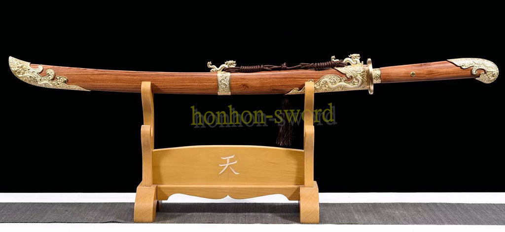 31 inch Damascus Folded Steel Ming Dynasty Dao 绣春刀 Chinese Broad Sword Sharp