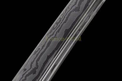 31 inch Damascus Folded Steel Ming Dynasty Dao 绣春刀 Chinese Broad Sword Sharp