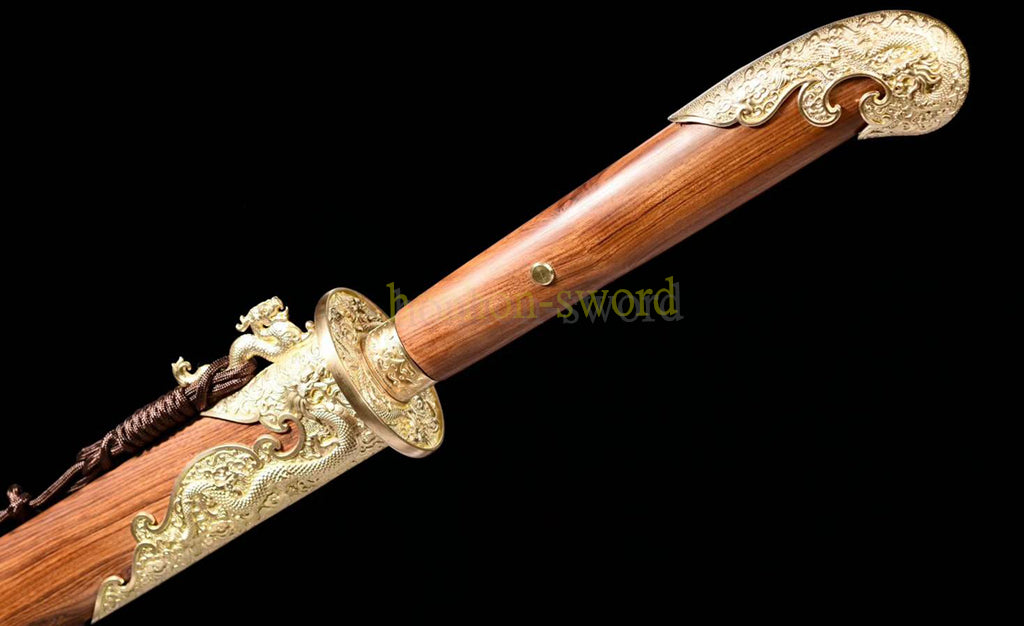 31 inch Damascus Folded Steel Ming Dynasty Dao 绣春刀 Chinese Broad Sword Sharp
