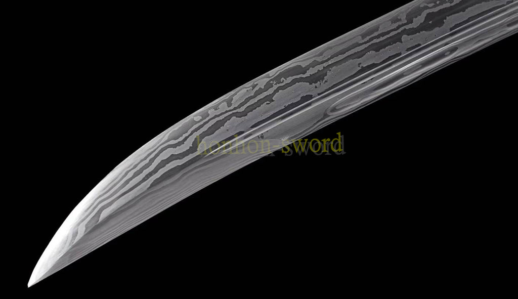 31 inch Damascus Folded Steel Ming Dynasty Dao 绣春刀 Chinese Broad Sword Sharp