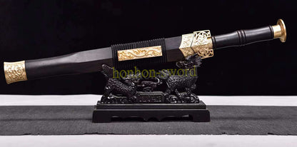 Forge à la main Damas Katana en acier plié épée de samouraï japonais tranchante tout noir 