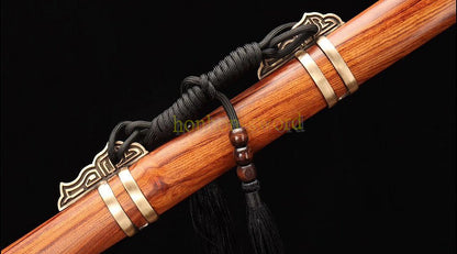 Épée de samouraï japonaise en acier plié noir, katana, lame tranchante faite à la main, noire 