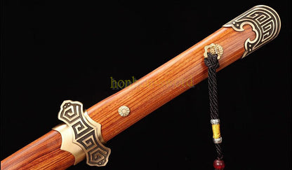 Épée de samouraï japonaise en acier plié noir, katana, lame tranchante faite à la main, noire 
