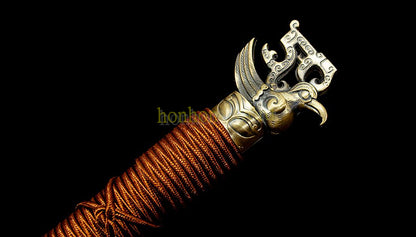 Damascus Folded Steel HanJian 汉剑 Chinese Jian Sword Sharp Rosewood Sheath