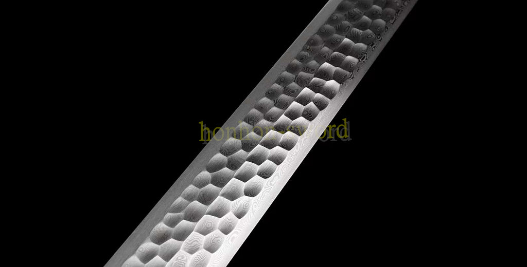 Damascus Folded Steel HanJian 汉剑 Chinese Jian Sword Sharp Ebony Sheath