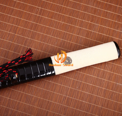 Damas Plié Acier Tanto Samouraï Japonais Épée Courte Full Tang Battle Razor Sharp Rouge 