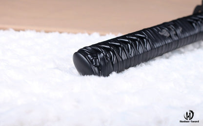 Épée de samouraï japonaise en acier plié noir, katana, lame tranchante faite à la main, noire 