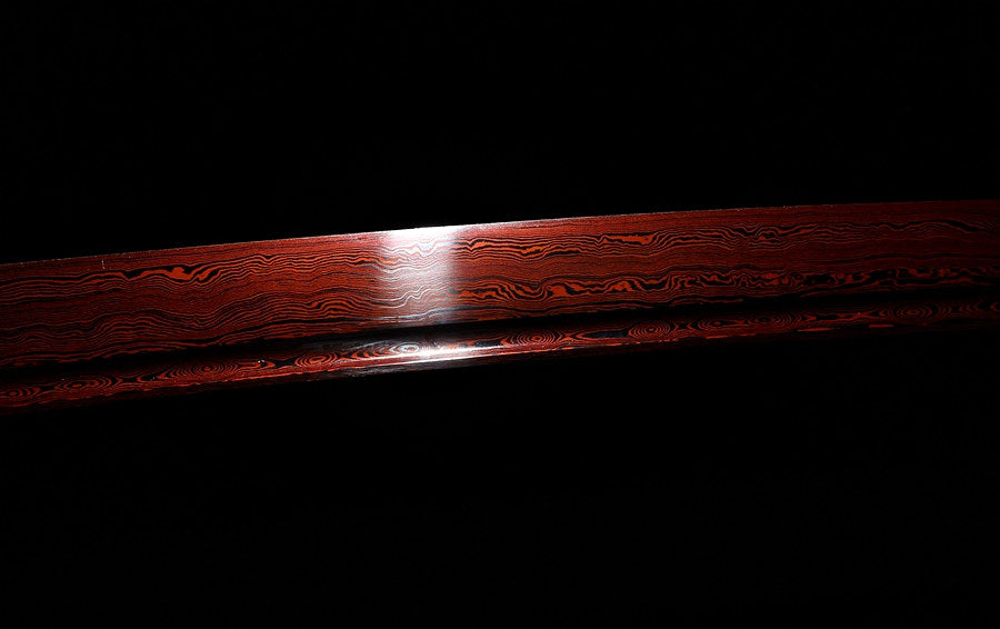 Épée de samouraï japonaise en acier plié noir, katana, lame tranchante faite à la main, noire 