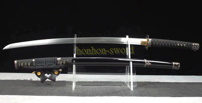 Hand Forge Damascus Folded Steel Japanese Katana Full Tang Samurai Sword Black