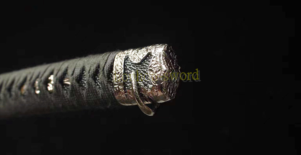 Hand Forge Damascus Folded Steel Japanese Katana Full Tang Samurai Sword Black