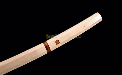 Hand Forge Damascus Folded Steel Clay Tempered Shirasaya Japanese Katana Samurai Sword Wooden