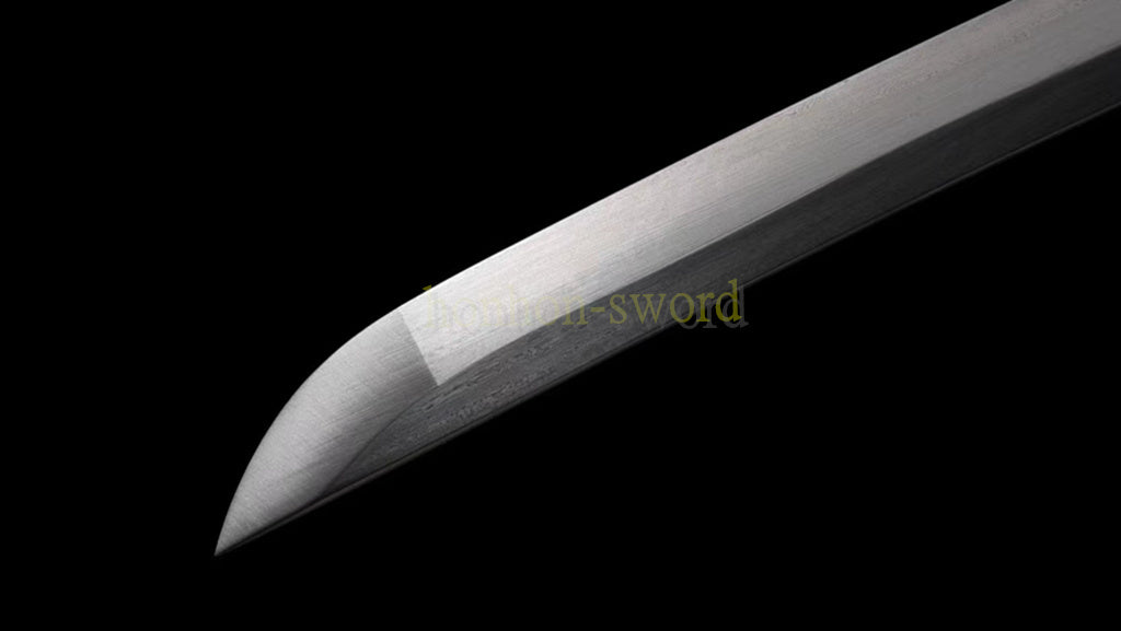 Épée de samouraï japonaise en acier plié noir, katana, lame tranchante faite à la main, noire 