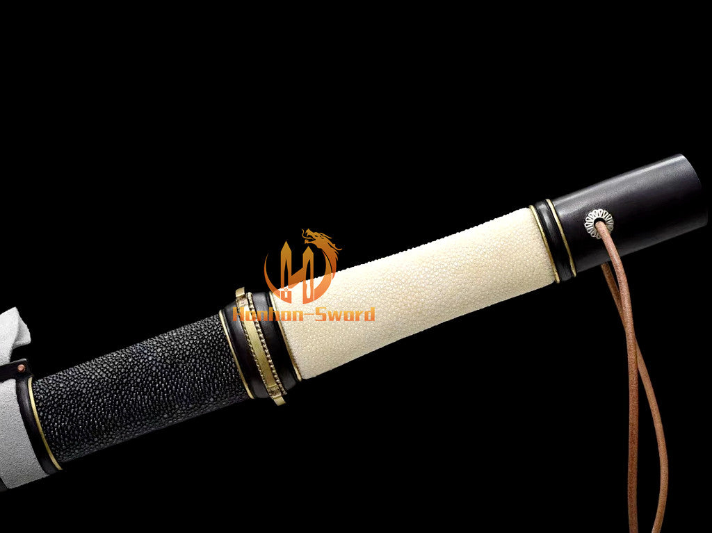 Honsanmai Clay Tempered Tang Dynasty Dao Hand Polishing Chinese Dao Sword Kiriha-Zukuri Black