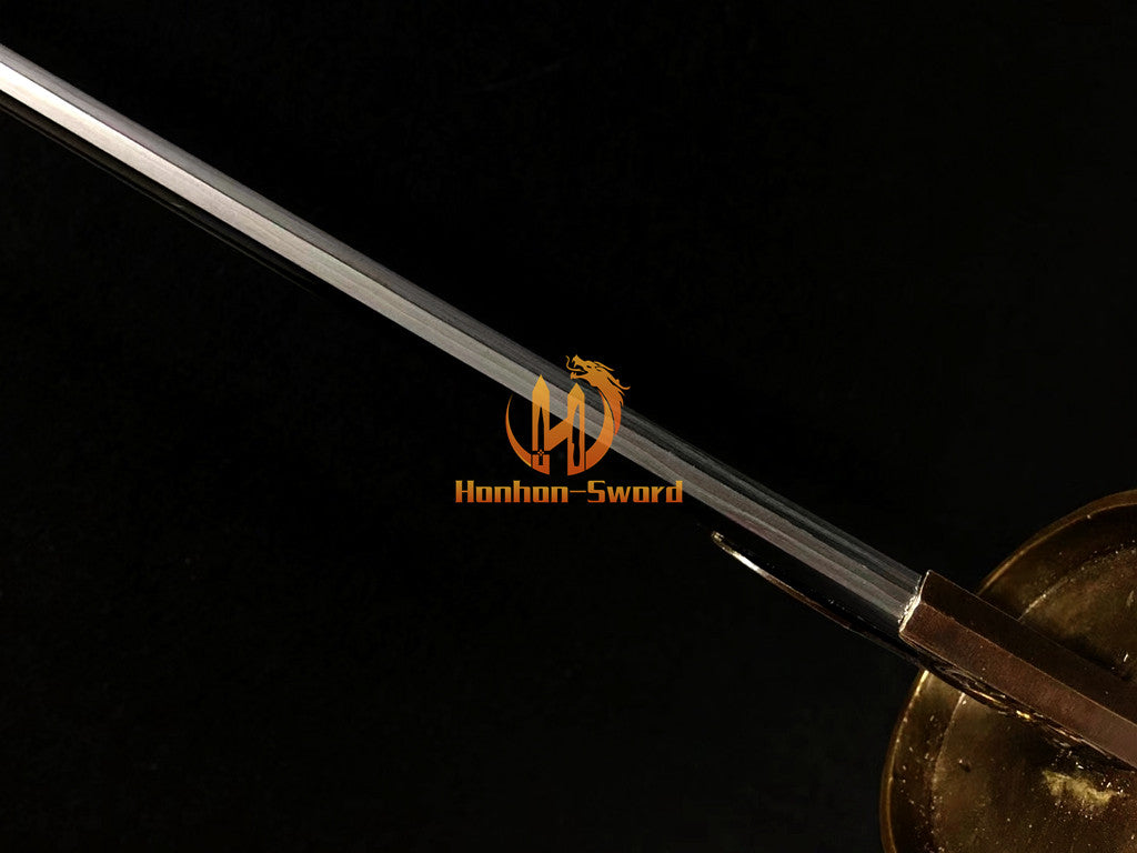 Soshu Kitae 七枚合 Clay Tempered Qing Dynasty Dao Hand Polishing Chinese Dao Sword Red Rayskin Sheath