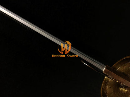 Soshu Kitae 七枚合 Clay Tempered Qing Dynasty Dao Hand Polishing Chinese Dao Sword Red Rayskin Sheath