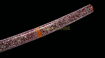 Honsanmai Clay Tempered Shirasaya Katana Hand Polishing Japanese Samurai Sword Shell Inlayed Saya