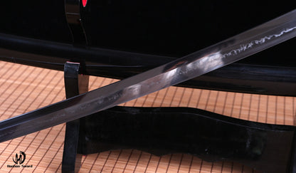 Katana à lame bleue en acier à haute teneur en carbone 1095, épée de samouraï japonais, épée complète noire 