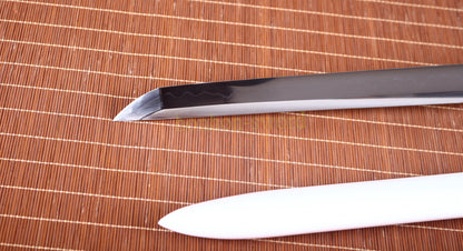 T10 Steel Clay Tempered White Ninjato Japanese Ninja Sword Chokuto Full Tang Battle Ready Real Hamon