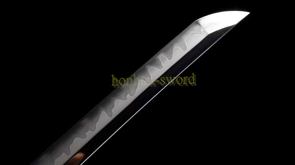 T10 Clay Tempered Katana Real Yokote Japanese Samurai Sword Black