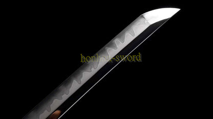 T10 Clay Tempered Katana Real Yokote Japanese Samurai Sword Black