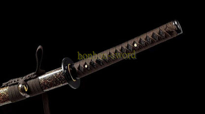 T10 Clay Tempered Katana Real Yokote Japanese Samurai Sword Black