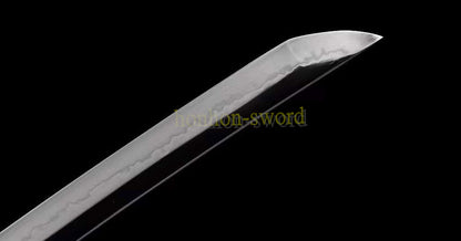 Hadori Polishing T10 Clay Tempered Katana Tyouji Hamon Japanese Samurai Sword Wood