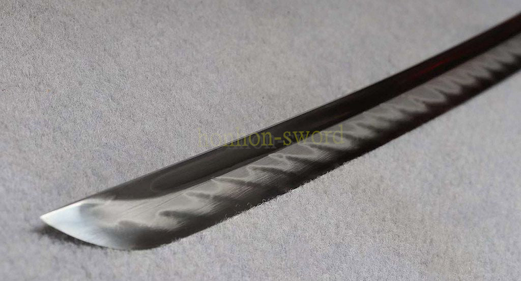 Katana à lame bleue en acier à haute teneur en carbone 1095, épée de samouraï japonais, épée complète noire 