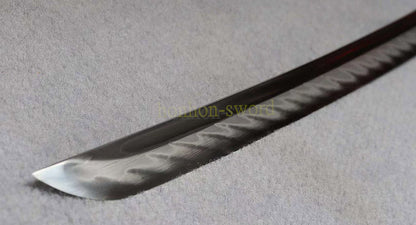 Katana à lame bleue en acier à haute teneur en carbone 1095, épée de samouraï japonais, épée complète noire 