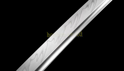 Katana à lame bleue en acier à haute teneur en carbone 1095, épée de samouraï japonais, épée complète noire 