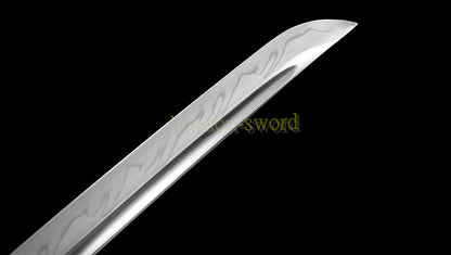 Katana à lame bleue en acier à haute teneur en carbone 1095, épée de samouraï japonais, épée complète noire 