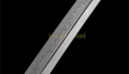 Unokubi Zukuri T10 Steel Clay Tempered Wakizashi Japanese Samurai Sword White