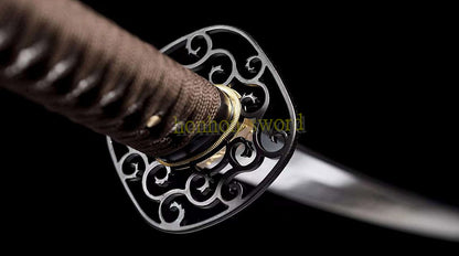 T10 Steel Clay Tempered Real Hamon Katana Japanese Samurai Sword Battle Ready Red