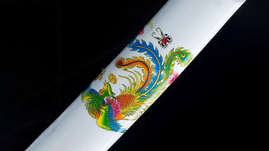 1095 Kohlenstoffstahl Katana Blaue Klinge Japanisches Samurai-Schwert Full Tang Schwarz 