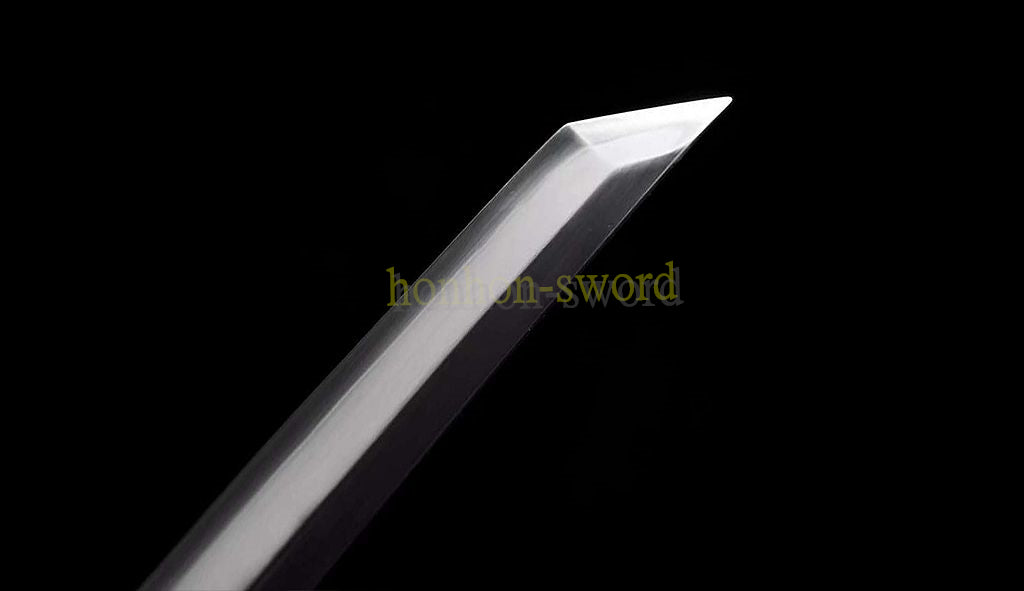 Katana à lame bleue en acier à haute teneur en carbone 1095, épée de samouraï japonais, épée complète noire 