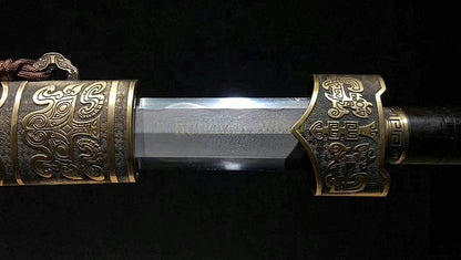 Katana à lame bleue en acier à haute teneur en carbone 1095, épée de samouraï japonais, épée complète noire 
