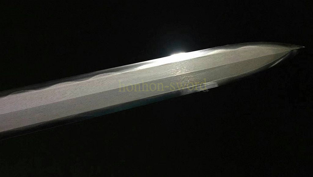 Katana à lame bleue en acier à haute teneur en carbone 1095, épée de samouraï japonais, épée complète noire 