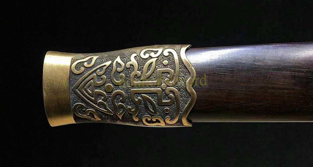 Katana à lame bleue en acier à haute teneur en carbone 1095, épée de samouraï japonais, épée complète noire 