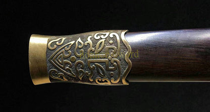 Katana à lame bleue en acier à haute teneur en carbone 1095, épée de samouraï japonais, épée complète noire 