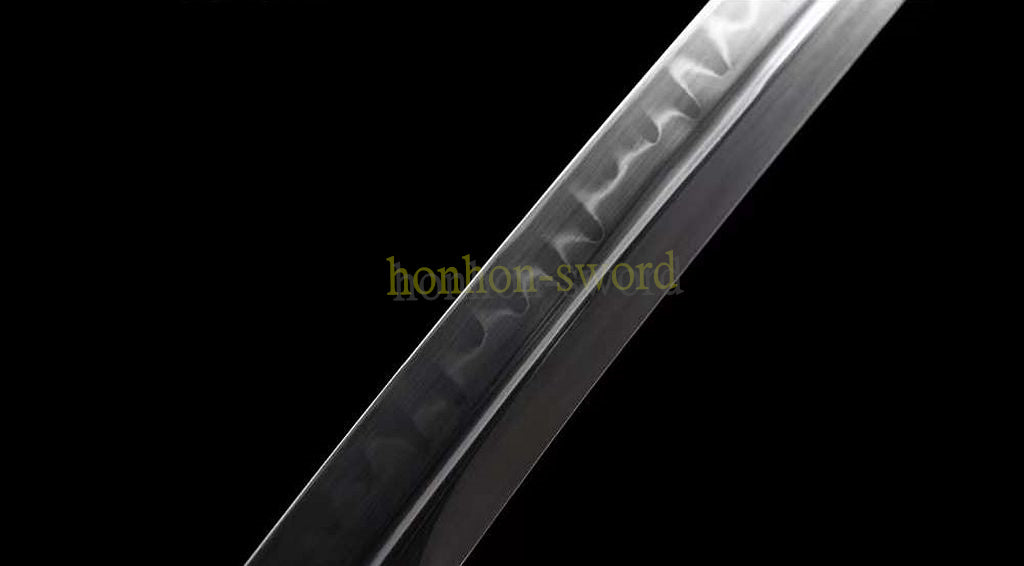 Unokubi Zukuri T10 Steel Clay Tempered Wakizashi Japanese Samurai Sword Battle Ready Black