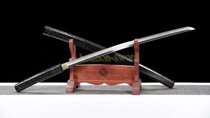 T10 Steel Clay Tempered Shirasaya Real Yokote Japanese Samurai Sword Battle Ready