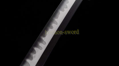 T10 Steel Clay Tempered Shirasaya Real Yokote Japanese Samurai Sword Battle Ready