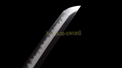 T10 Steel Clay Tempered Shirasaya Real Yokote Japanese Samurai Sword Battle Ready