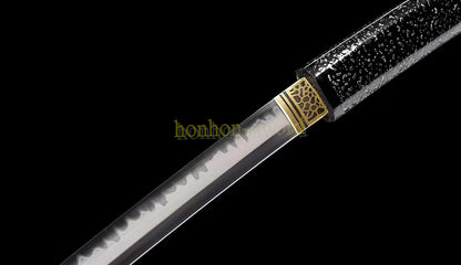 T10 Steel Clay Tempered Shirasaya Real Yokote Japanese Samurai Sword Battle Ready