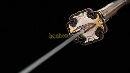 Katana à lame bleue en acier à haute teneur en carbone 1095, épée de samouraï japonais, épée complète noire 